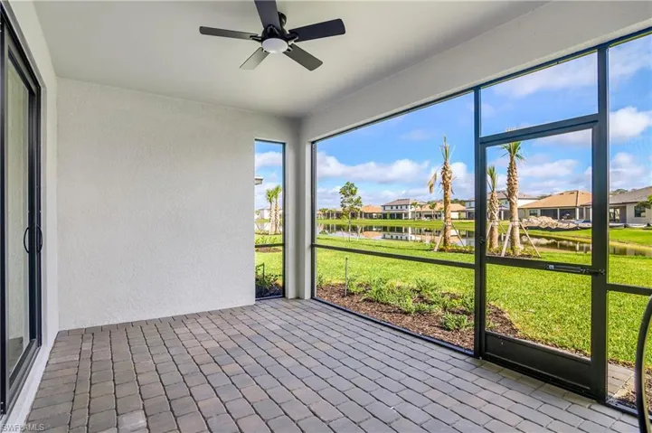 Relax outdoors and enjoy water views on your private screened lanai.