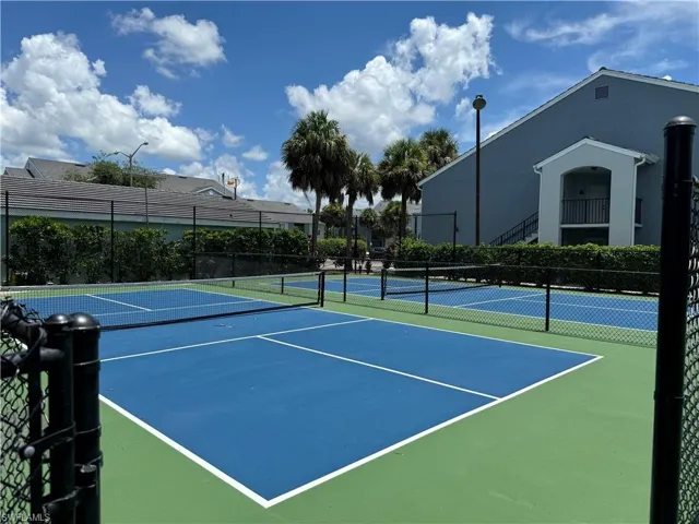 View of tennis court