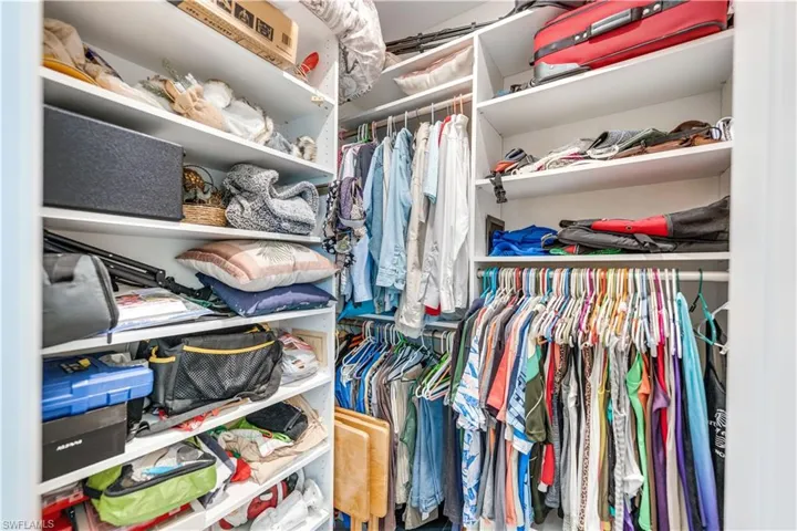 View of walk in closet