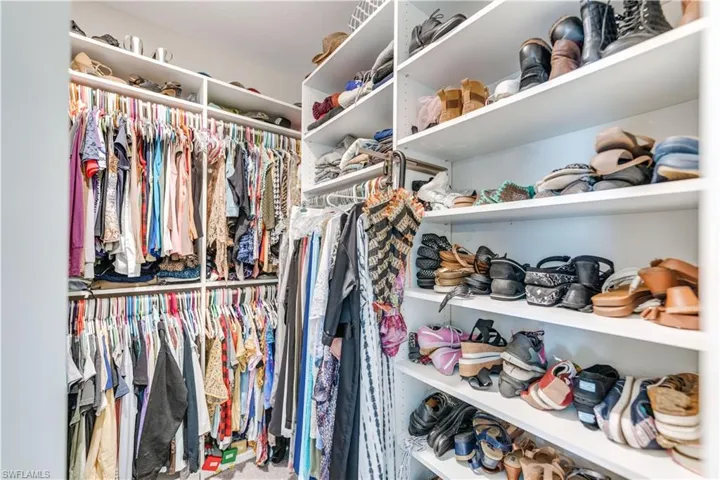 View of walk in closet