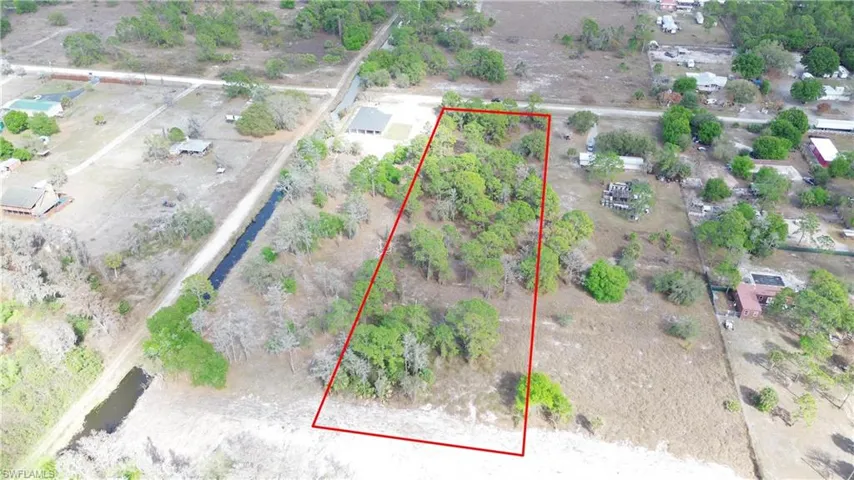 View of rural area with property parcel outlined