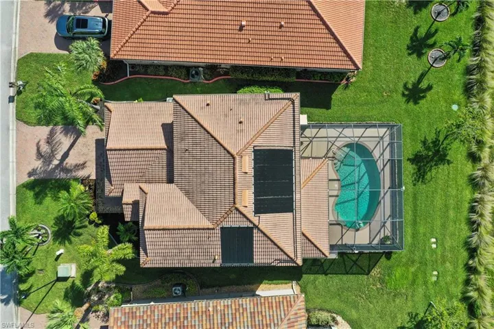 Birds eye view of property