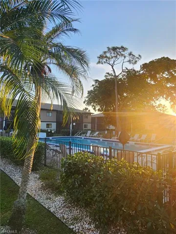 Pool with fence