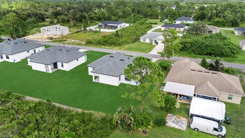 Aerial view of residential area
