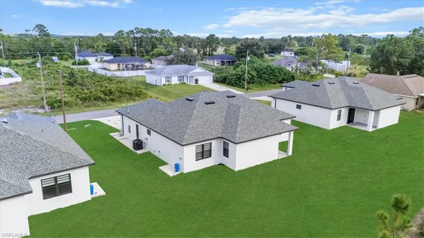 Aerial view of residential area