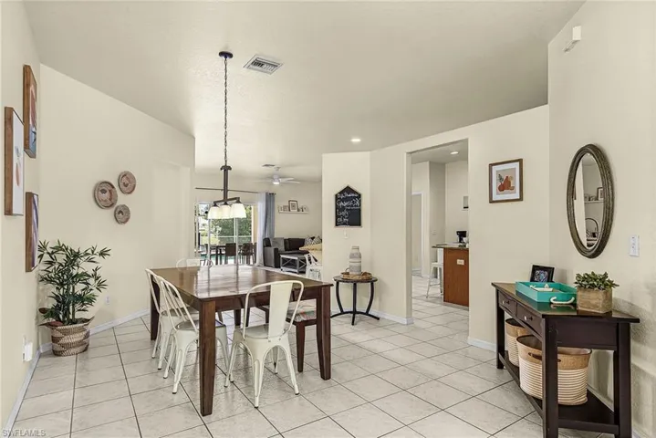 Spacious separate dining area with open flow to the main living space, perfect for everyday meals or entertaining.
