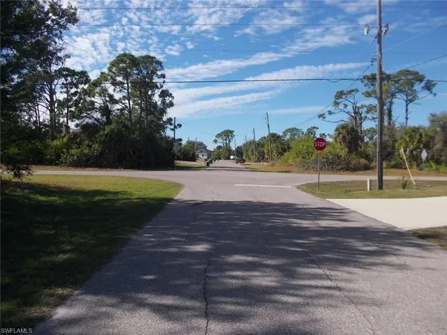 Looking West up the street