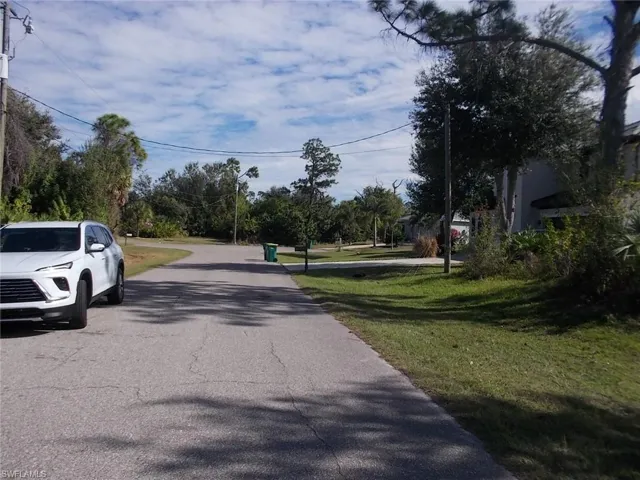 Looking East down the street