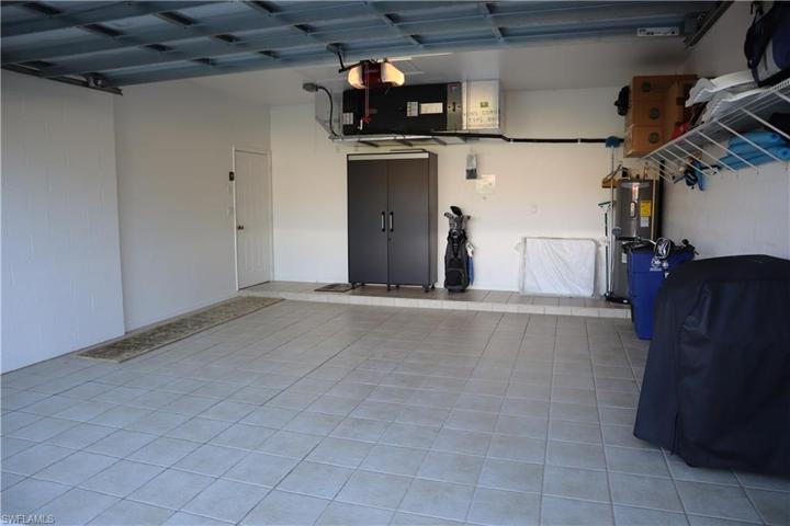 Two Car Garage with Tiled floors