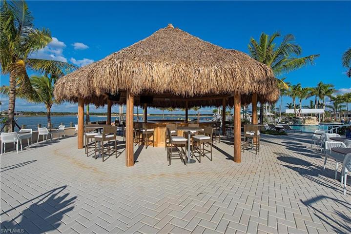 Community Tiki Bar and resort pool with lap lanes