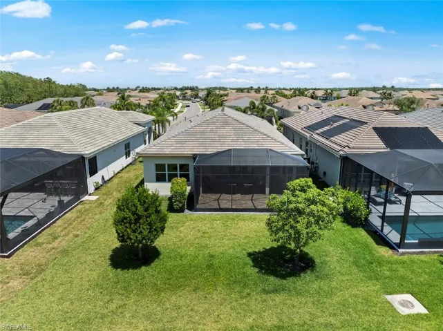 Bird's eye view with a residential view