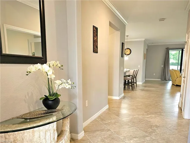Hall with ornamental molding