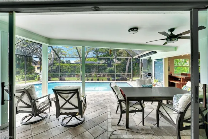Looking from great room to outdoor area