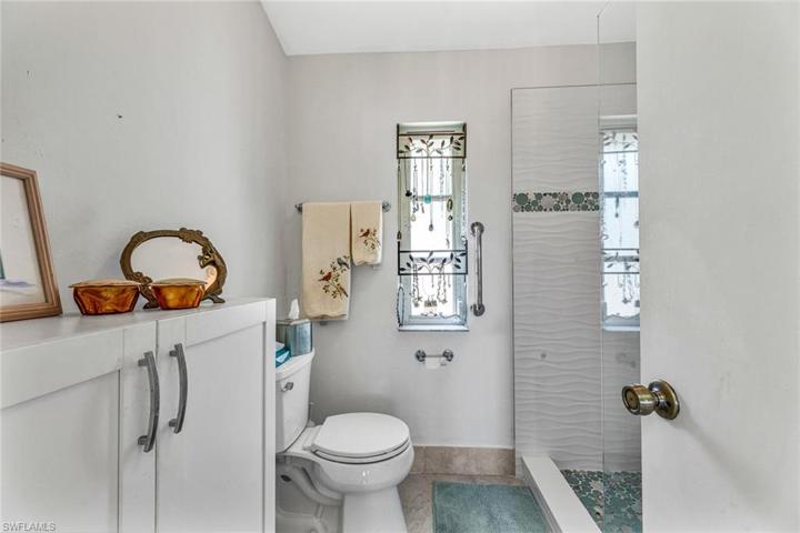 Master bath with new tile shower