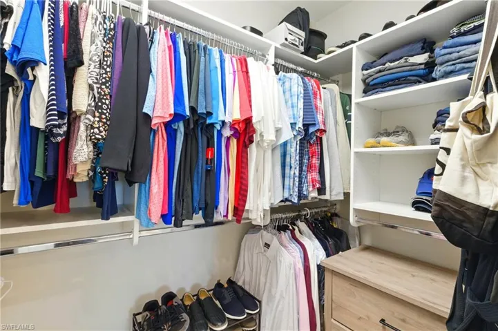 View of walk in closet