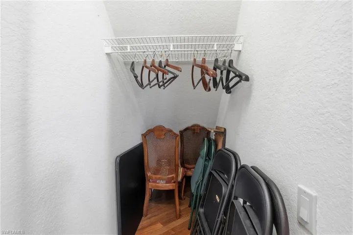 Main floor under stairs storage closet