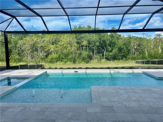 Pool and view of back