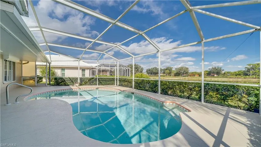 Screened pool area