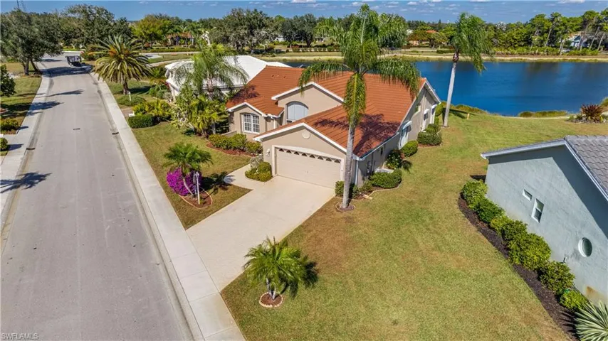 Ariel view of the house and the lake