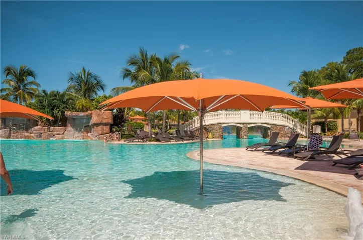 View of pool featuring a patio area and pool water feature