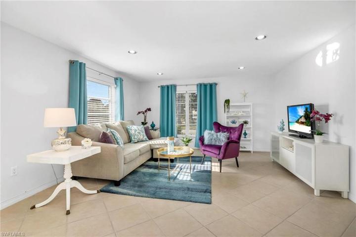 Bright west facing living room windows.