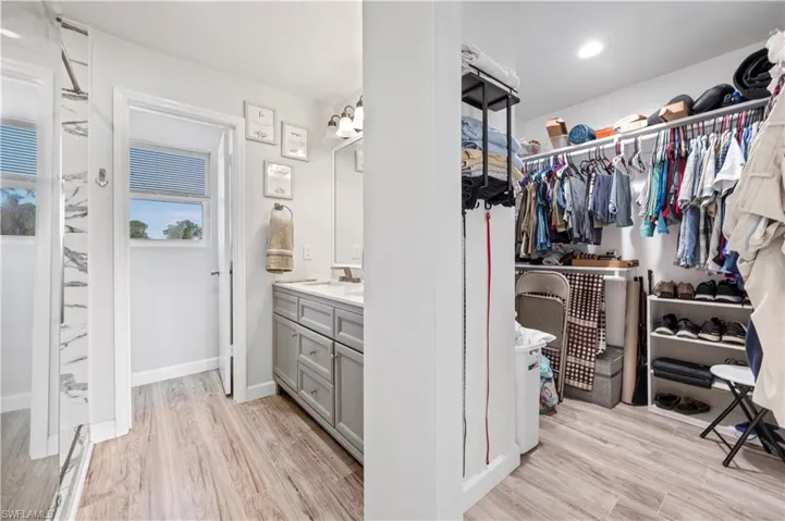 Primary bath and walk in closet