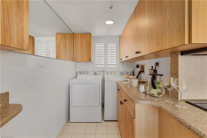 off the kitchen area