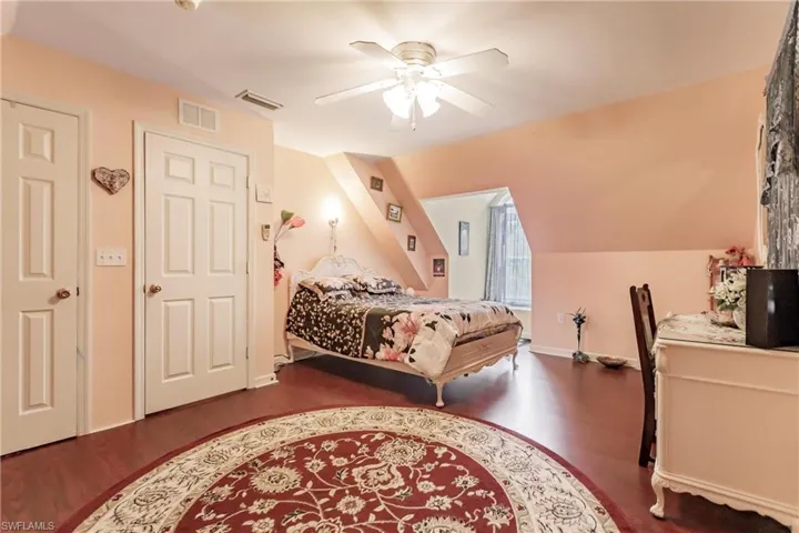 Guest Bedroom upstairs with walk in closet