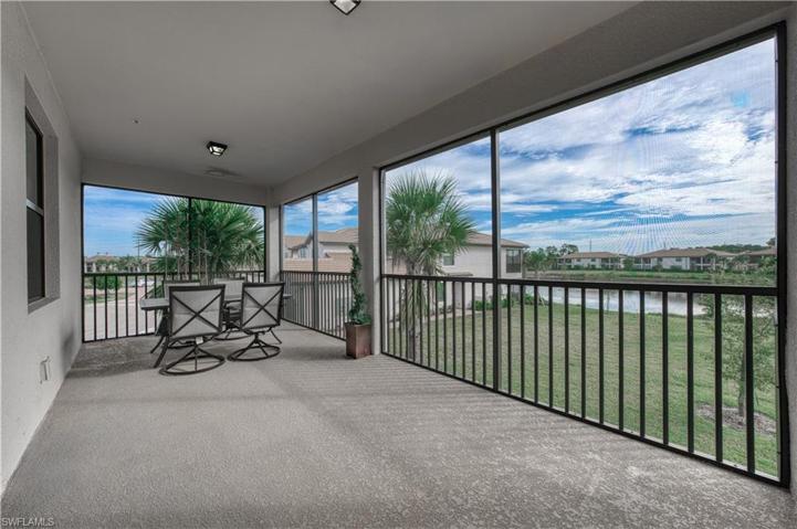 Large inviting lanai with water view
