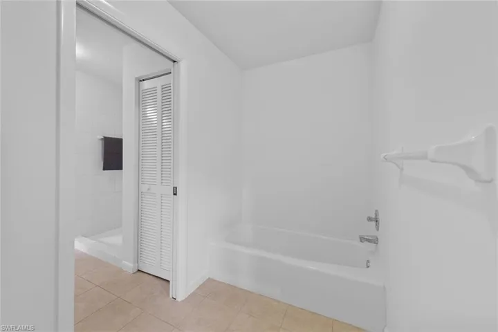 Tub area with pocket doors for privacy