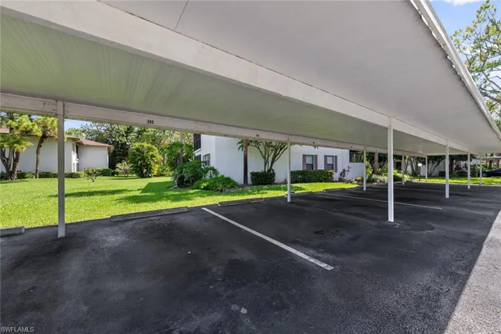 View of carport