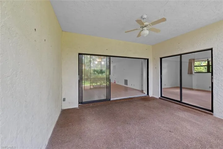 Lanai with view to living room and master bedroom