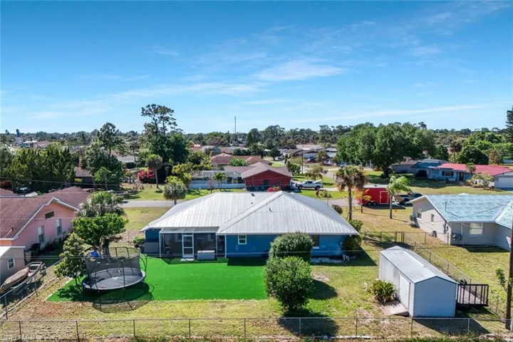 Aerial view with a residential view