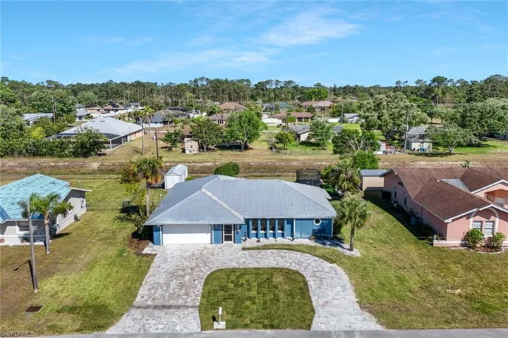 Aerial view with a residential view
