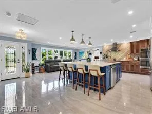 Entry into open kitchen floor plan