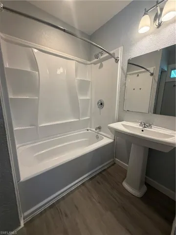 water heater and washer dryer hookup area