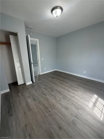 back door on left, bathroom straight ahead