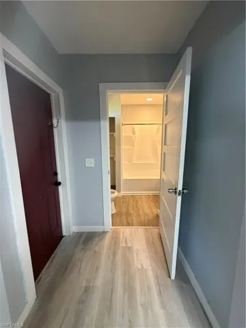 water heater and washer dryer hookup area