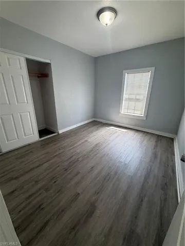 back door on left, bathroom straight ahead