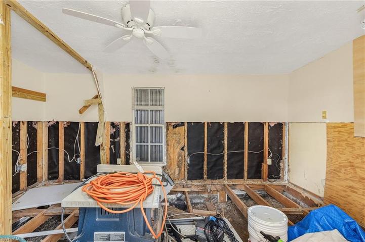 Damaged 2nd bedroom from Hurricane Ian-ready for remodel