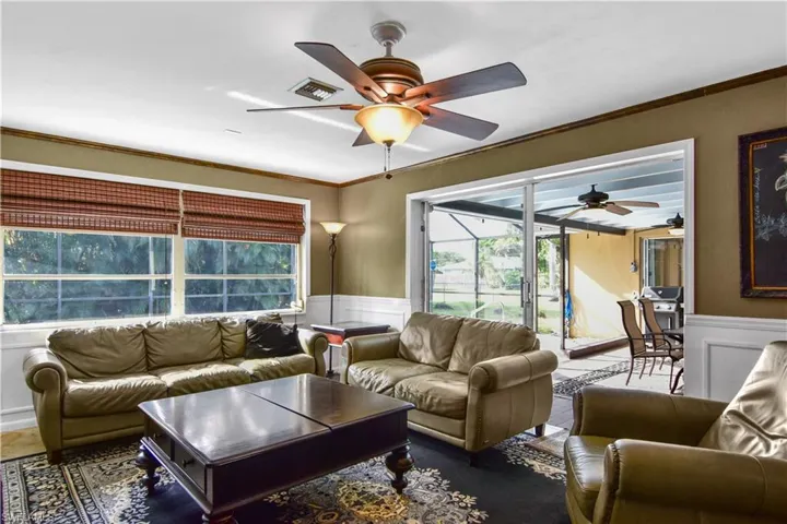 Great room with sliders leading to the lanai