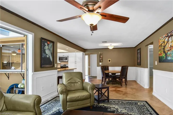 Great room with dining area
