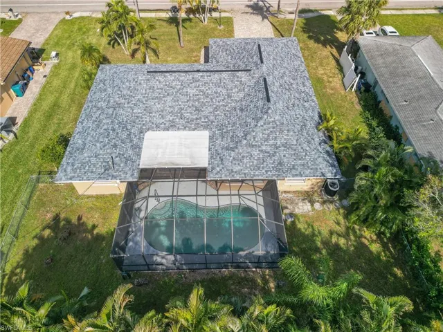 Aerial view of your back yard