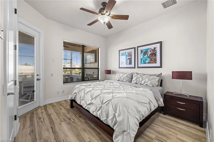 Guest Bedroom with door to the pool