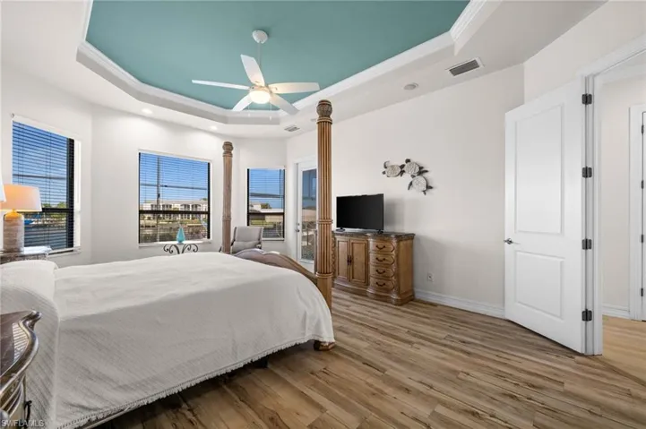 Primary Bedroom with a view to the pool