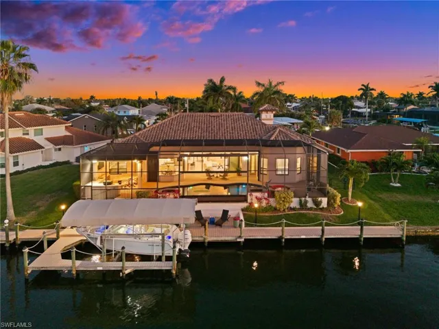 Covered boat lift and captain’s walk