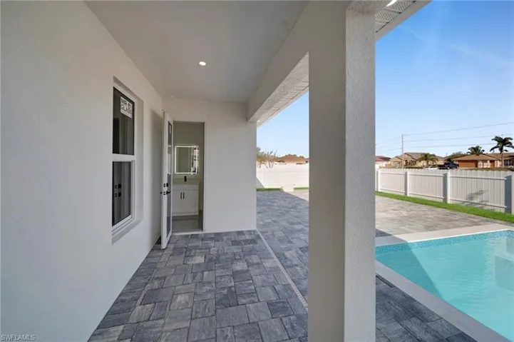 View of patio / terrace featuring a fenced in pool and a fenced backyard