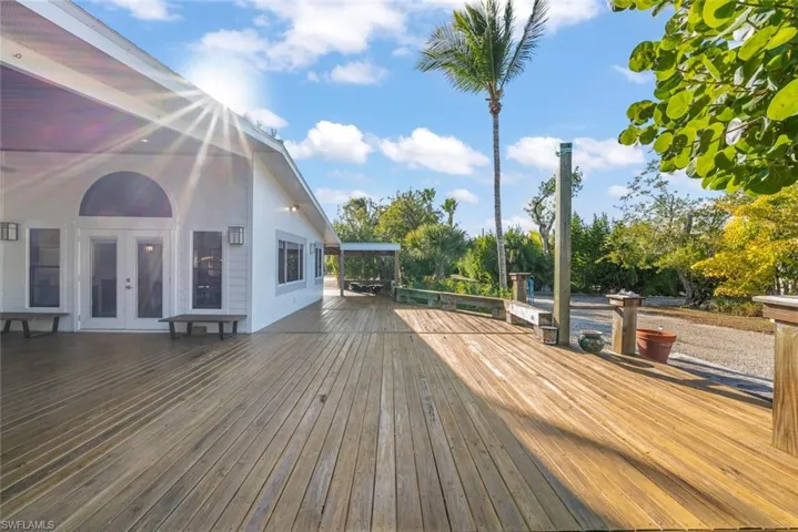 Deck featuring french doors