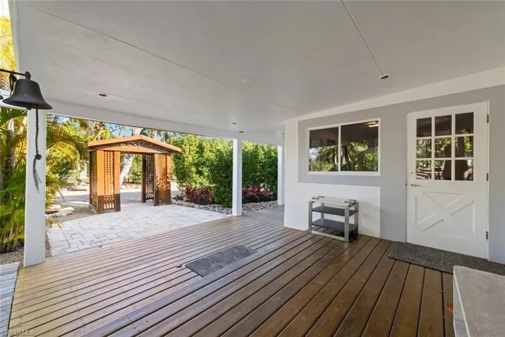 Covered deck entry