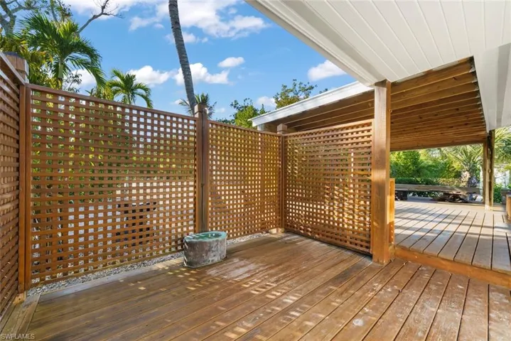 View from outdoor shower